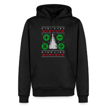 Mathematik Ugly Christmas Geschenk - Männer Premium Bio Hoodie - Schwarz - Vorne - Nico (187cm)