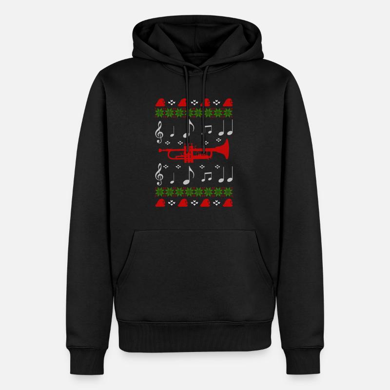 Noël Jumper trompette - Sweat à capuche Premium bio Homme - noir