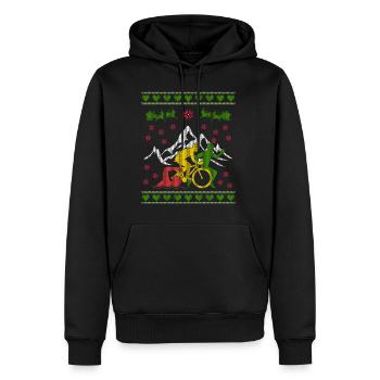 Triathlon Ugly Christmas Jumper - Männer Premium Bio Hoodie - Schwarz - Vorne - Nico (187cm)