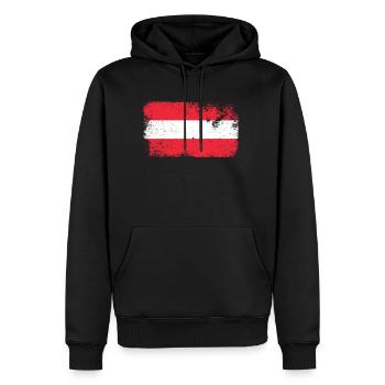 Autriche - Sweat à capuche Premium bio Homme - noir - Devant - Nico (187cm)