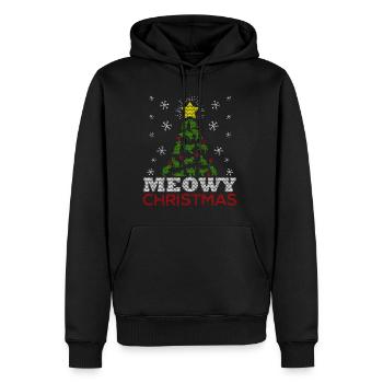 Meowy d'arbre de Noël T-shirt vilain - Sweat à capuche Premium bio Homme - noir - Devant - Nico (187cm)