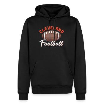 Cleveland Football - Sweat à capuche Premium bio Homme - noir - Devant - Nico (187cm)
