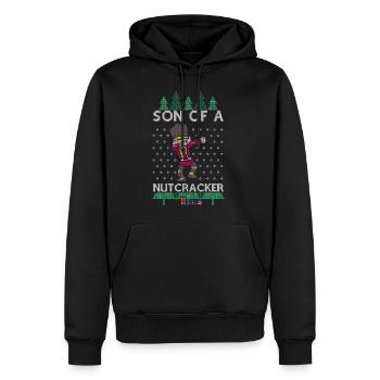 Dabbing Son of a nutcracker Ugly Xmas Sweater Gesc - Männer Premium Bio Hoodie - Schwarz - Vorne - Nico (187cm)