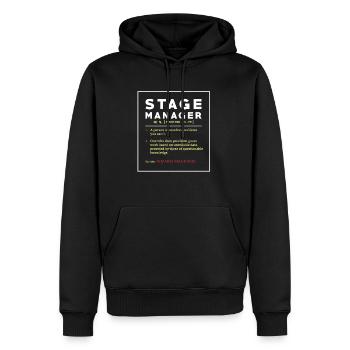 Régisseur T-shirt Cadeau - Sweat à capuche Premium bio Homme - noir - Devant - Nico (187cm)