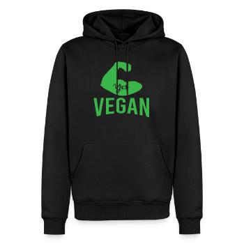 OUI végétarien végétalien nous pouvons maintenant nouveau noël pas cher rev - Sweat à capuche Premium bio Homme - noir - Devant - Nico (187cm)