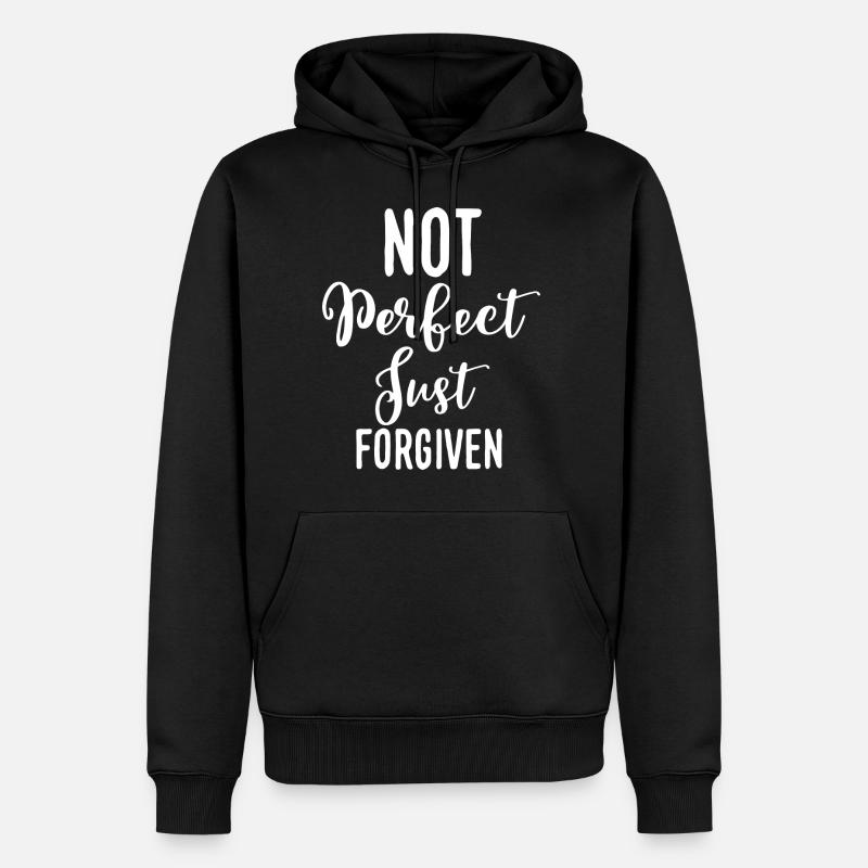 Pas parfait - juste pardonné - Sweat à capuche Premium bio Homme - noir