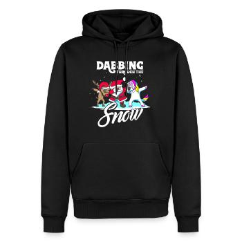 Dabbing Santa Dab Einhorn Rentier Geschenk Weihnac - Männer Premium Bio Hoodie - Schwarz - Vorne - Nico (187cm)