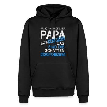 Frischgebackener Papa Geschenk zum Vatertag - Männer Premium Bio Hoodie - Schwarz - Vorne - Nico (187cm)