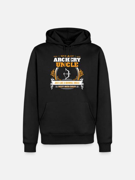 Archery Uncle Shirt Gift Idea - Men’s Premium Organic Hoodie - black