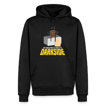 darkside wars klonkrieger toaster fun funny xmas - Männer Premium Bio Hoodie - Schwarz - Vorne - Nico (187cm)