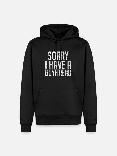 Désolé j'ai un petit copain - Sweat à capuche Premium bio Homme - noir