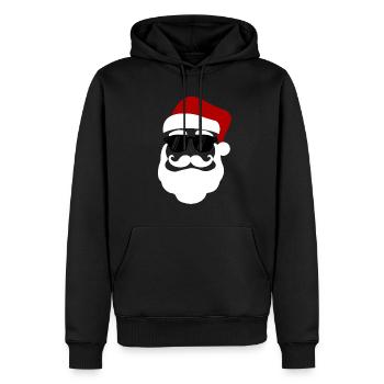 Hipster Sonnenbrillen Lustige Weihnachtsmann mit Geschenk für - Männer Premium Bio Hoodie - Schwarz - Vorne - Nico (187cm)