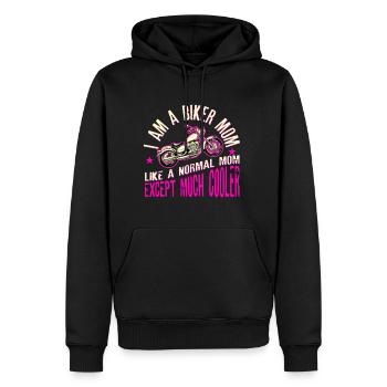 Ich bin ein Radfahrer Mom T-Shirt -Motorcyle Reiten - Männer Premium Bio Hoodie - Schwarz - Vorne - Nico (187cm)