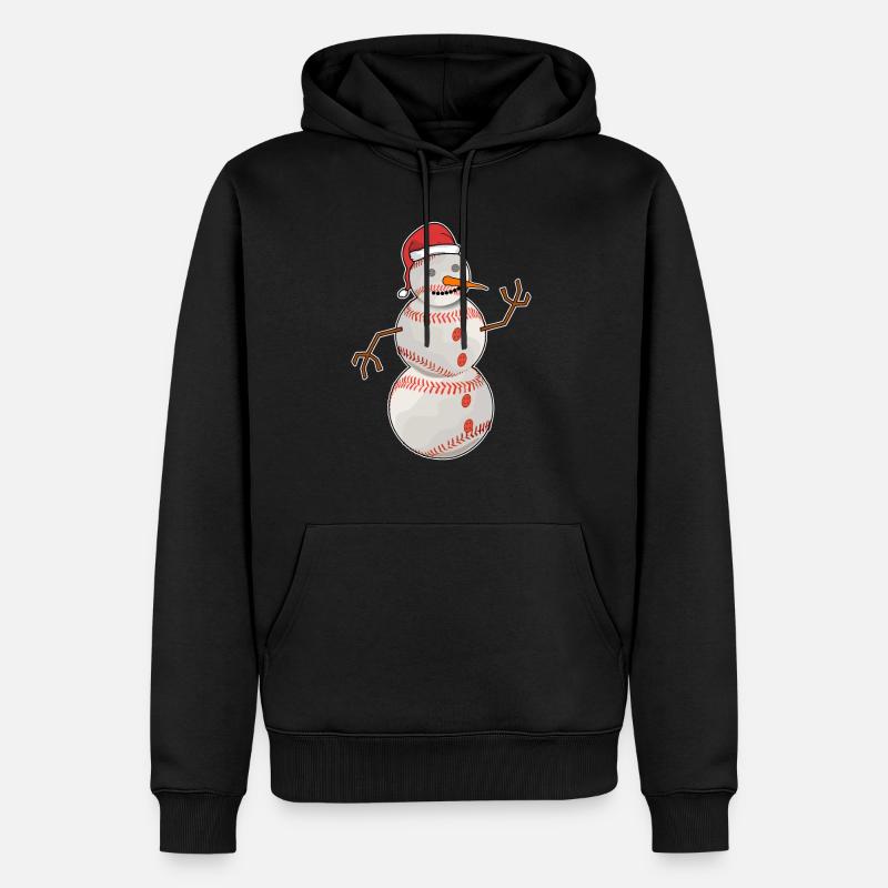 Christmas Baseball - Sweat à capuche Premium bio Homme - noir