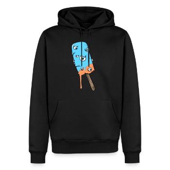 Augencreme Genuss - Männer Premium Bio Hoodie - Schwarz - Vorne - Nico (187cm)