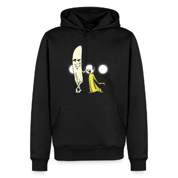 Lustige Banane nackt - Männer Premium Bio Hoodie - Schwarz - Vorne - Nico (187cm)