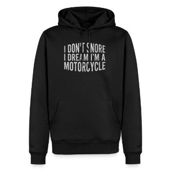 I Don t Snore I Dream Im A Motorcycle - Männer Premium Bio Hoodie - Schwarz - Vorne - Nico (187cm)