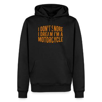 I Don t Snore I Dream Im A Motorcycle - Männer Premium Bio Hoodie - Schwarz - Vorne - Nico (187cm)