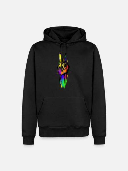 World Peace Sign - Men’s Premium Organic Hoodie - black
