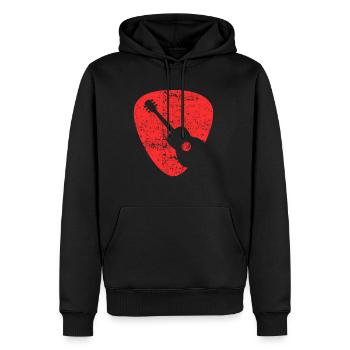 Acoustic Guitar Pick - Sweat à capuche Premium bio Homme - noir - Devant - Nico (187cm)