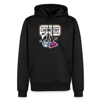 Nous avons tellement de chimie ensemble la Saint-Valentin - Sweat à capuche Premium bio Homme - noir - Devant - Nico (187cm)