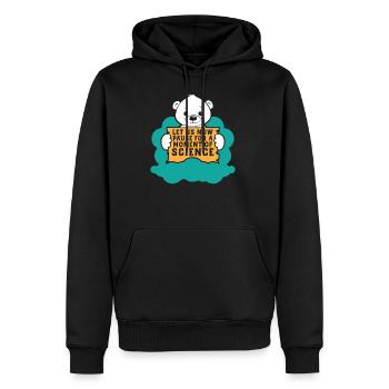 Protestation de l'ours polaire pour le cadeau de changement climatique de la science - Sweat à capuche Premium bio Homme - noir - Devant - Nico (187cm)