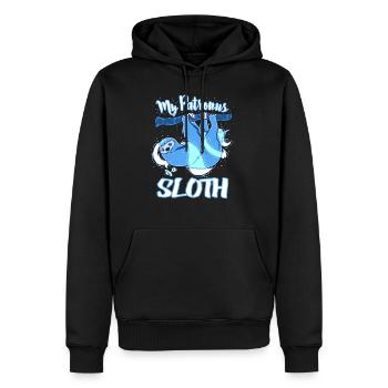 Paresseux signe du zodiaque cadeau drôle anniversaire - Sweat à capuche Premium bio Homme - noir - Devant - Nico (187cm)