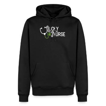 St. Patrick's Day Shirt for Nurse Lucky Nurse Tee - Männer Premium Bio Hoodie - Schwarz - Vorne - Nico (187cm)