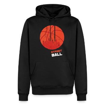Basketball Shirt - Geschenk - Männer Premium Bio Hoodie - Schwarz - Vorne - Nico (187cm)
