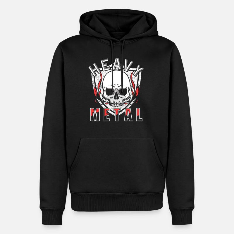 Heavy Metal - Männer Premium Bio Hoodie - Schwarz