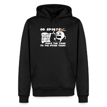 Esprit d'équipe / sport / entraînement / chemise cadeau - Sweat à capuche Premium bio Homme - noir - Devant - Nico (187cm)