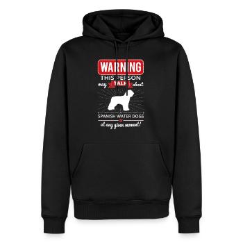 Spanischer Wasserhund Shirt Geschenk - Männer Premium Bio Hoodie - Schwarz - Vorne - Nico (187cm)