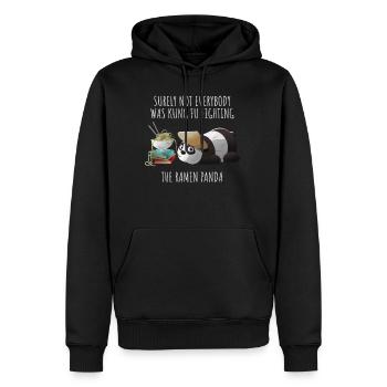 the ramen panda is not kung fu fighting funny gift - Männer Premium Bio Hoodie - Schwarz - Vorne - Nico (187cm)