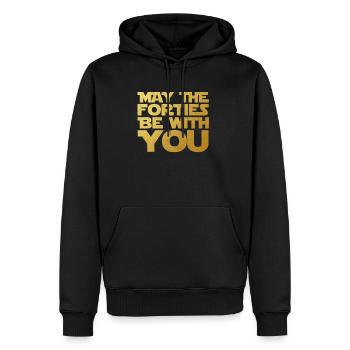 May the Forties Be With You 40 Geburtstag Geschenk - Männer Premium Bio Hoodie - Schwarz - Vorne - Nico (187cm)
