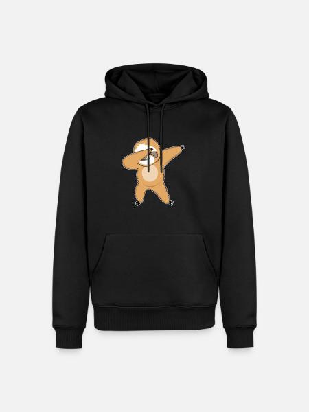 Dabbing sloth dancing funny gift - Men’s Premium Organic Hoodie - black