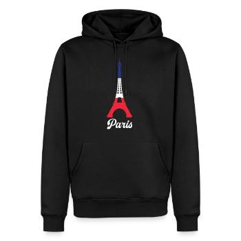 Paris Frankreich Flagge Farbe Eiffelturm Französisch - Männer Premium Bio Hoodie - Schwarz - Vorne - Nico (187cm)