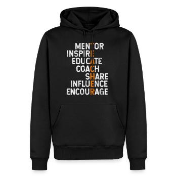 Geschenk für Lehrer oder Lehrerin - Männer Premium Bio Hoodie - Schwarz - Vorne - Nico (187cm)