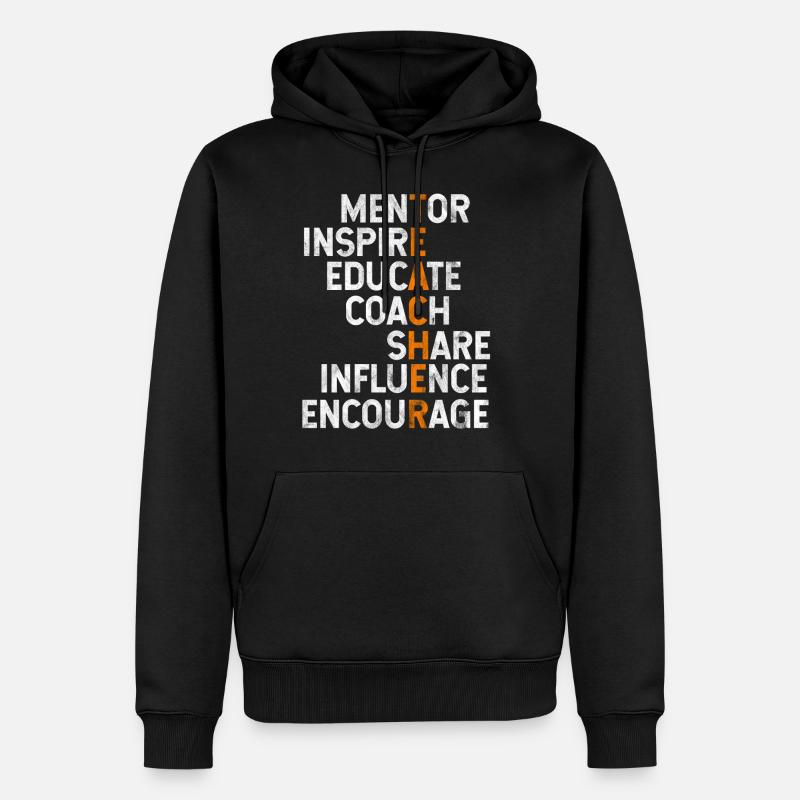 Cadeau pour professeur ou professeur - Sweat à capuche Premium bio Homme - noir