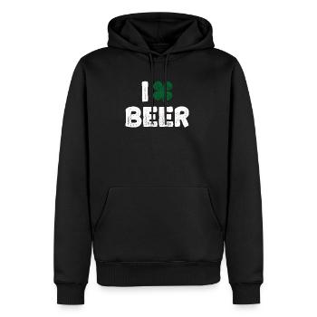 I bière de trèfle St. Patricks Day Funny irlandais - Sweat à capuche Premium bio Homme - noir - Devant - Nico (187cm)