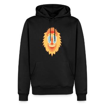 Mandrill Geometric - Männer Premium Bio Hoodie - Schwarz - Vorne - Nico (187cm)