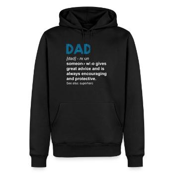 Journée de cadeau T-shirt de papa papa papa drôle Père - Sweat à capuche Premium bio Homme - noir - Devant - Nico (187cm)