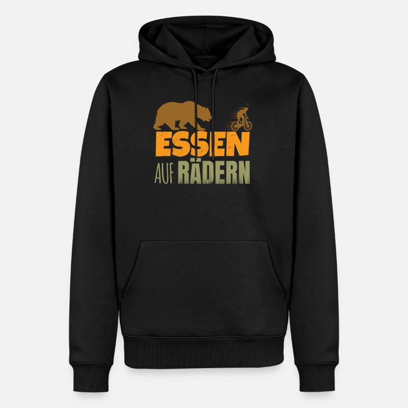 Essen auf Rädern - Männer Premium Bio Hoodie - Schwarz