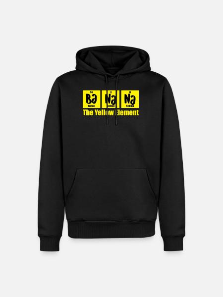 Funny - Banana - Element - Gelb - Lustig - Cool - Men’s Premium Organic Hoodie - black