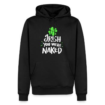shirt du jour de St Patrick drôle - Sweat à capuche Premium bio Homme - noir - Devant - Nico (187cm)