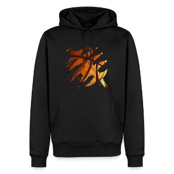 basket-cadeau joueur de basket-ball joueur de basket-ball - Sweat à capuche Premium bio Homme - noir - Devant - Nico (187cm)