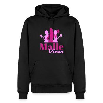 Malle Diven - Männer Premium Bio Hoodie - Schwarz - Vorne - Nico (187cm)