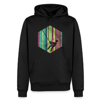 grimper grimpeur cadeau bouldering bouldering - Sweat à capuche Premium bio Homme - noir - Devant - Nico (187cm)
