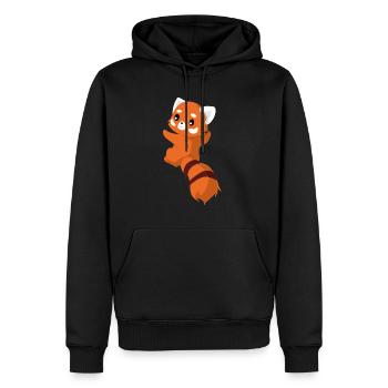 Red Panda - Cat Bear - Cute - Gift - Men’s Premium Organic Hoodie - black - Front - Nico (187cm)