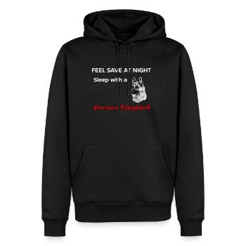 berger allemand - Sweat à capuche Premium bio Homme - noir - Devant - Nico (187cm)
