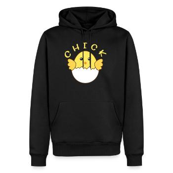 Easter - Easter Egg - Chicks Chicks - Sweet - Gifts - Men’s Premium Organic Hoodie - black - Front - Nico (187cm)